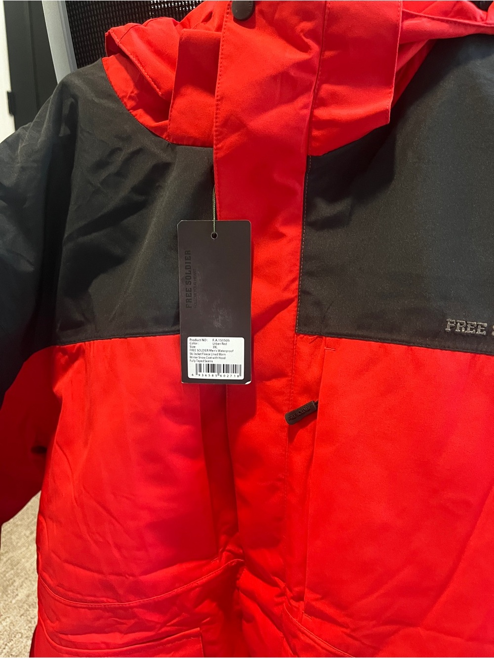 Waterproof Ski Jacket
Fleece Lined Warm Winter Snow Coat With Hood Fully 3XL - Picture 11 of 11